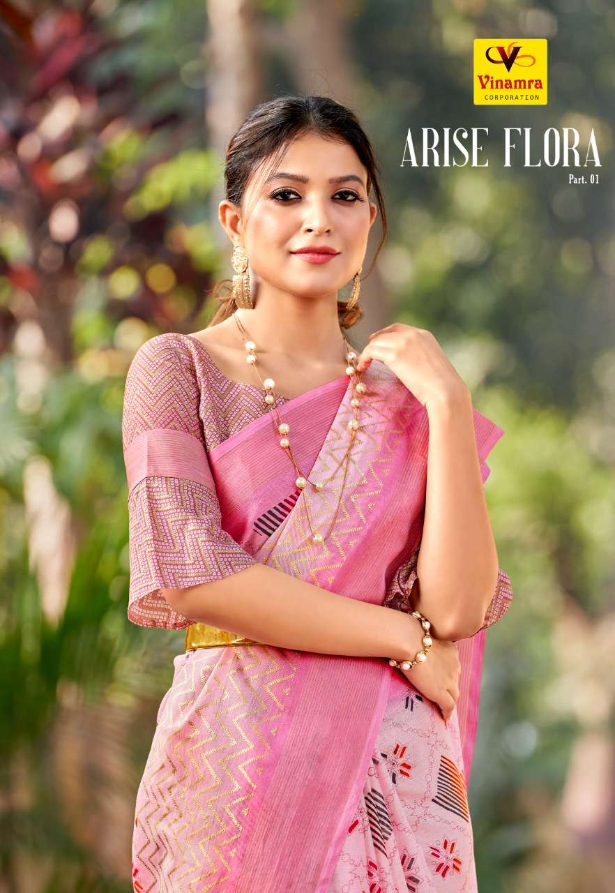 vinamra arise flora vol 1 cotton foil print sarees best shop online 
