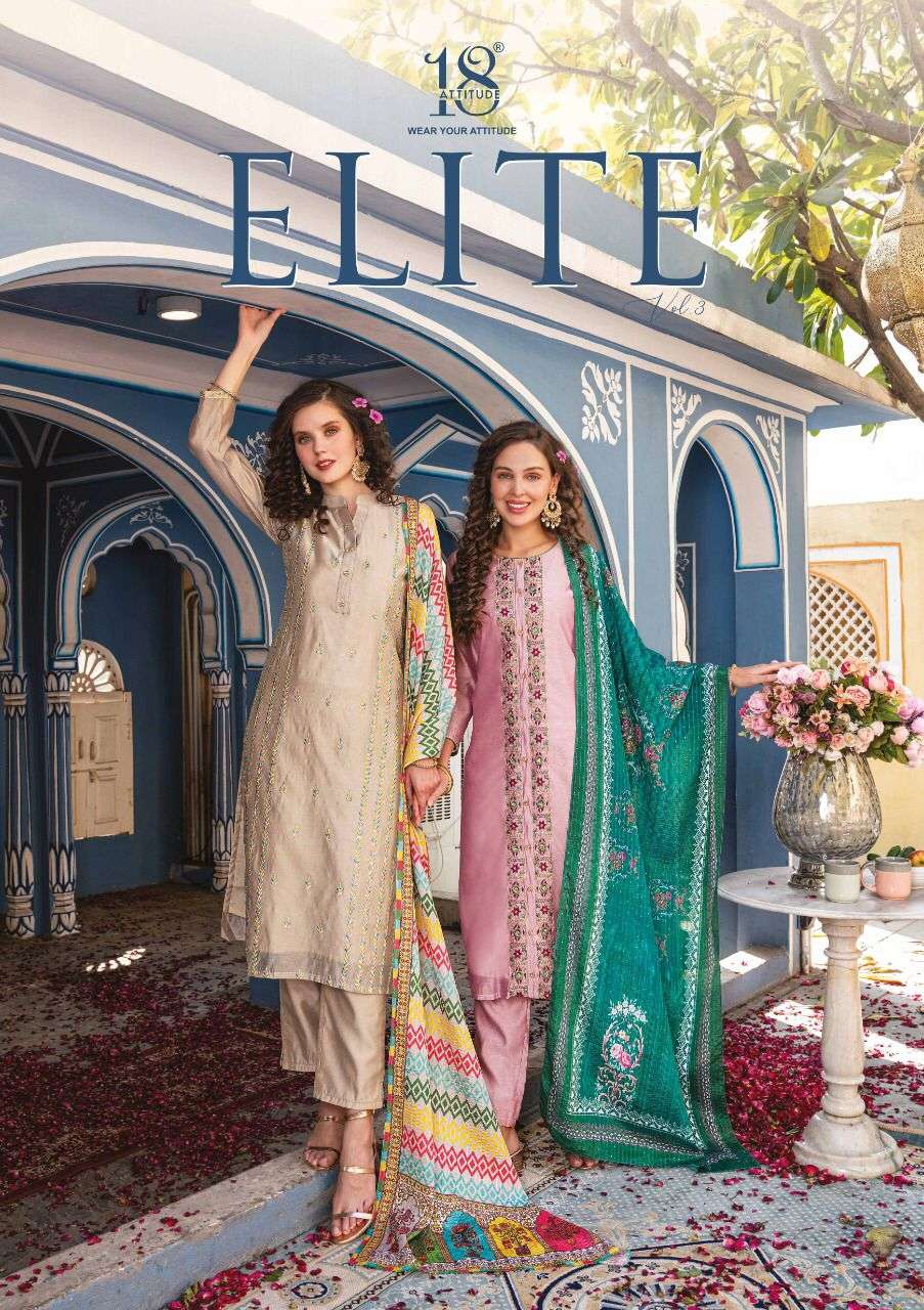 18 attitude elite vol 3 readymade top with pant and dupatta set 