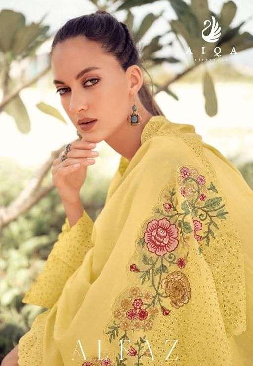 aiqa alfaz muslin silk with pure dupatta ladies suits 