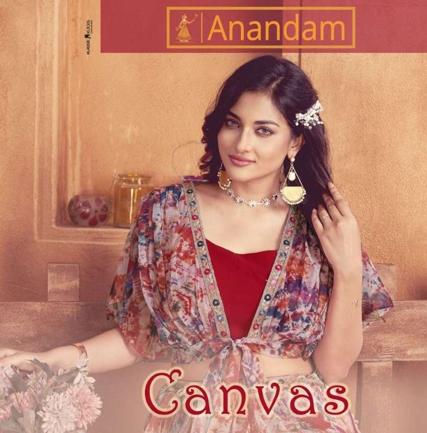 anandam canvas series 2474 TO 2477 fancy top with skirt collection