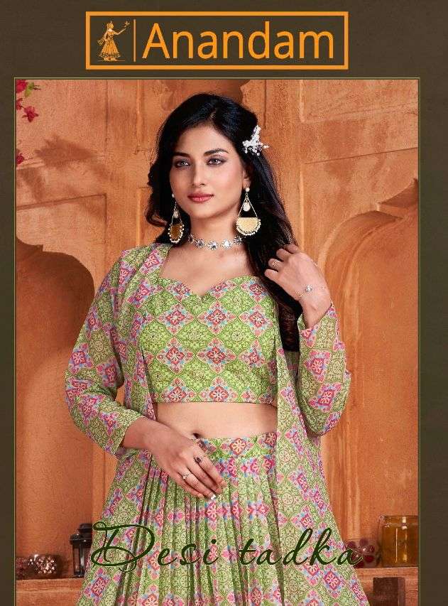 anandam desi tadka series 2489 to 2491 fancy top with skirt collection