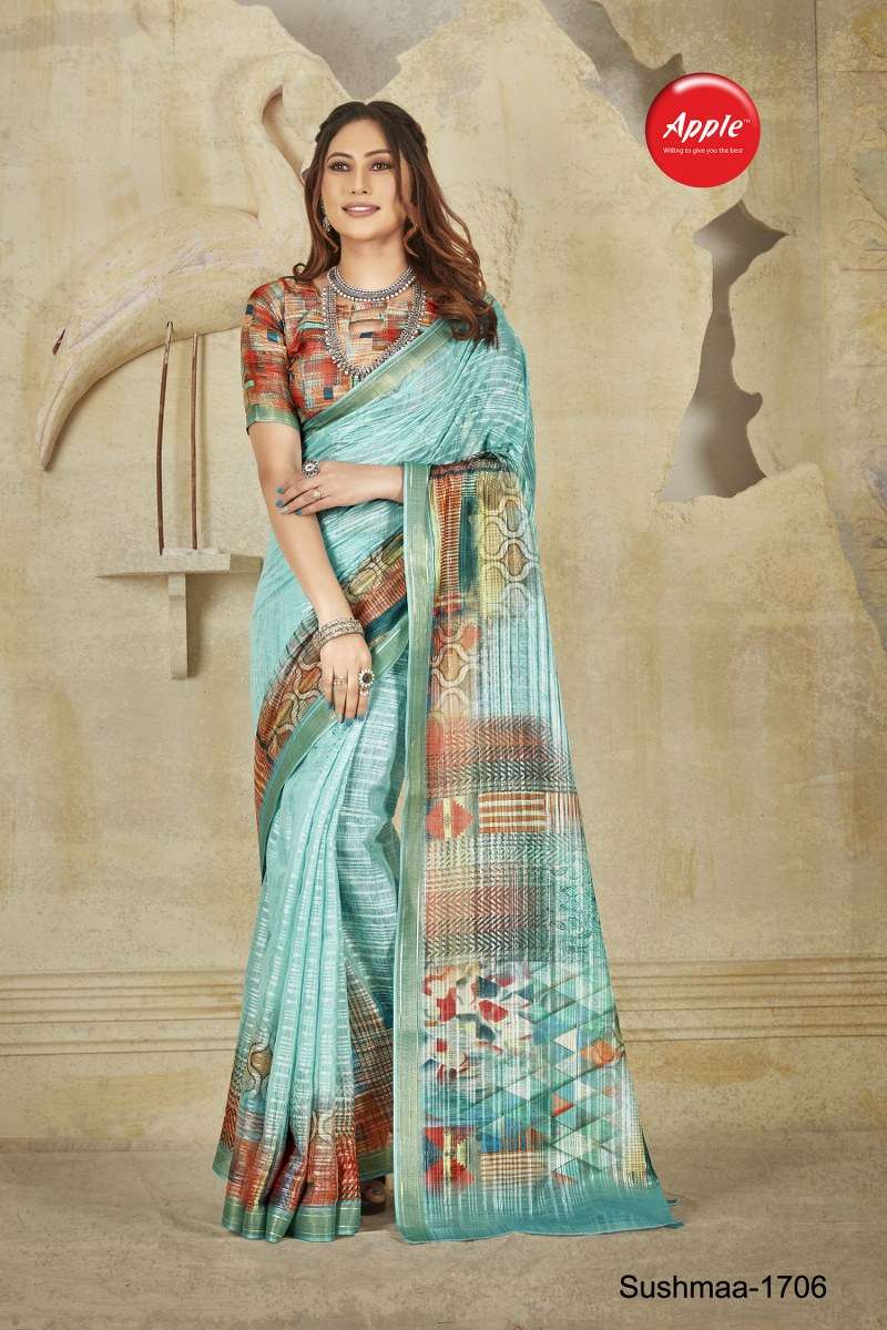 apple saree surat sushmaa vol 17 soft linen beautiful sarees design 