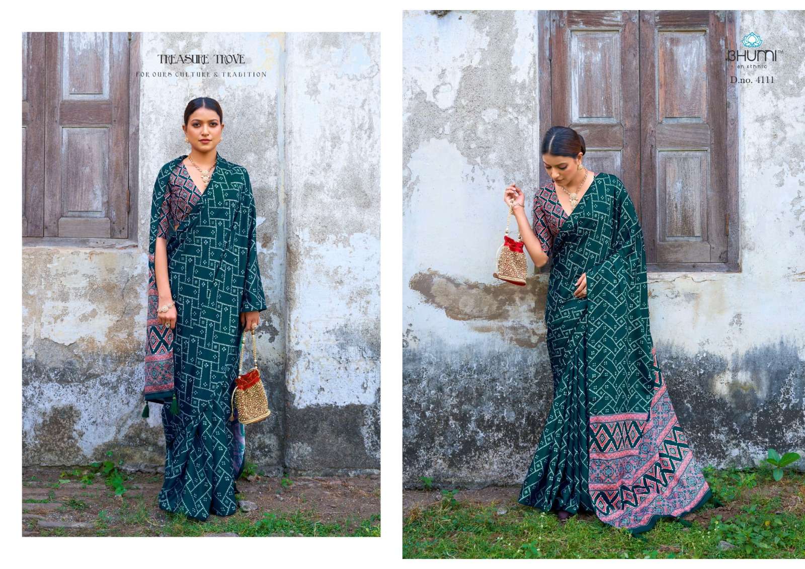 bhumi zeeva vol 2 gajji satin printed sarees best rate 
