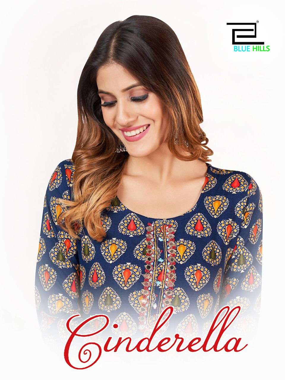 blue hills cindrella Long double layer attach Gown