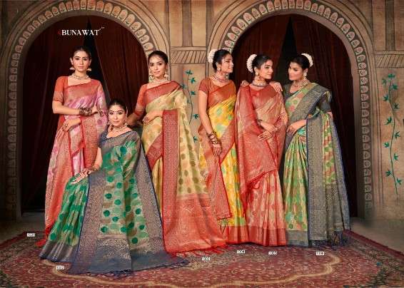 bunawat amisha kota designer organza saris wholesaler