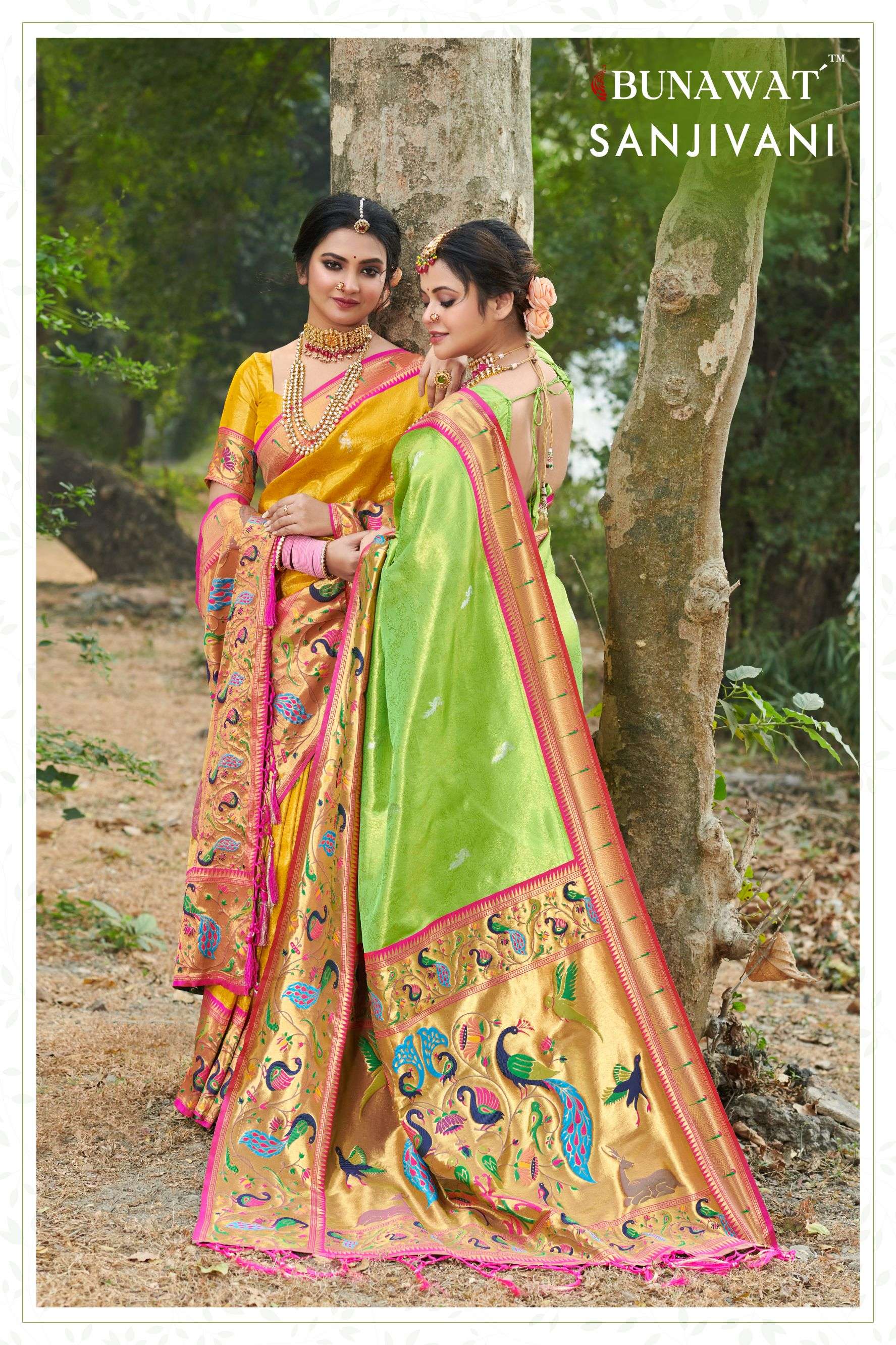 bunawat sanjivani zari weaving wedding paithani silk saris wholesaler