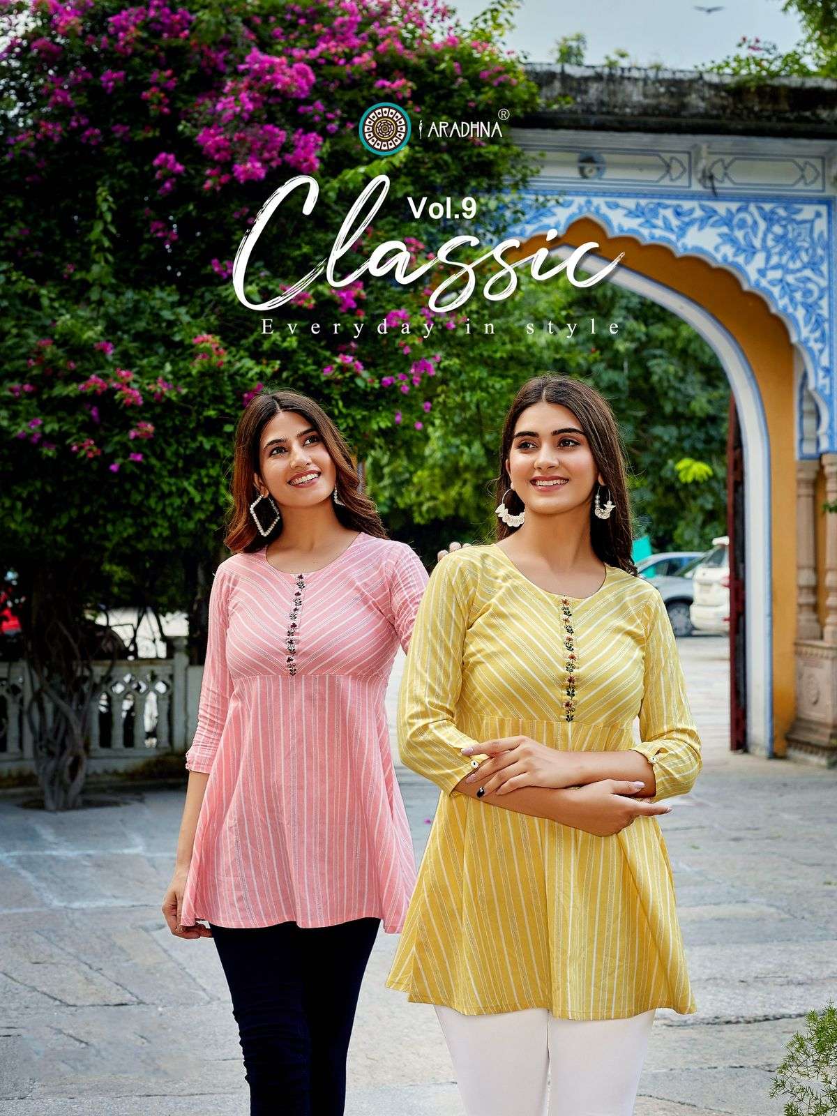 classic vol 9 by aradhna cotton work short top supplier