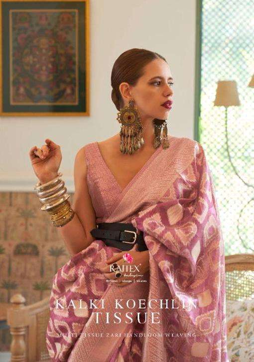 kalki koechlin tissue by rajtex handloom weaving party wear sarees