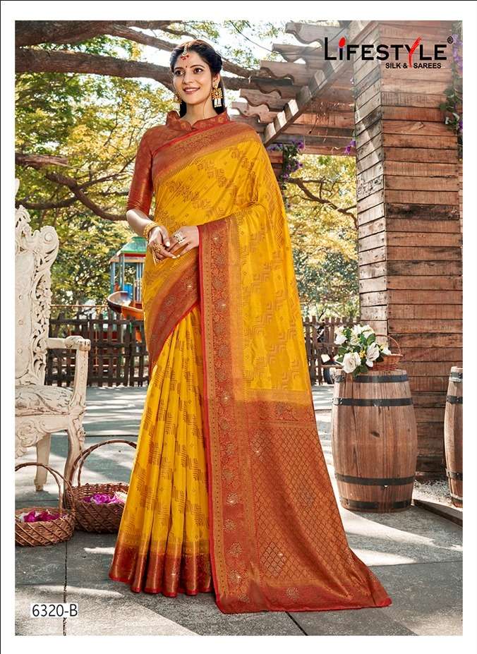 lifestyle 6320 design dola silk saris wholesale 