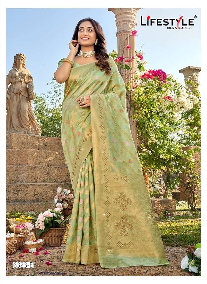 lifestyle 6323 vol 1 chanderi cotton designer fancy saree