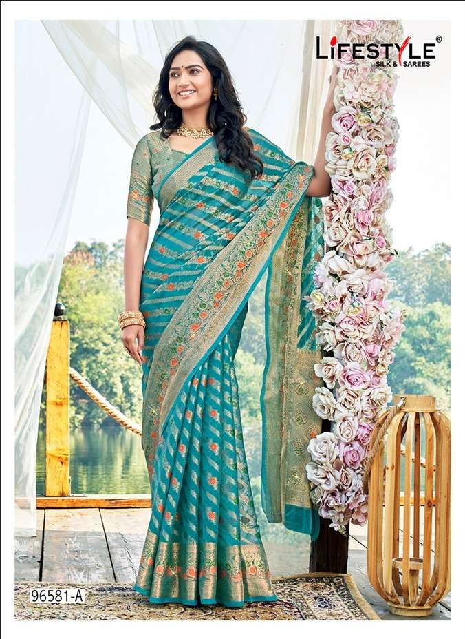 lifestyle diamond star organza fancy saris wholesale 