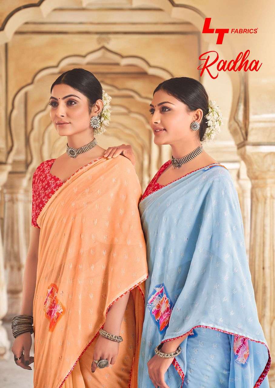 lt fabrics radha weightless fancy sarees wholesale 
