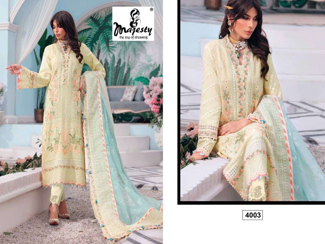 majesty cheveron lawn vol 2 cotton patch work pakistani suits