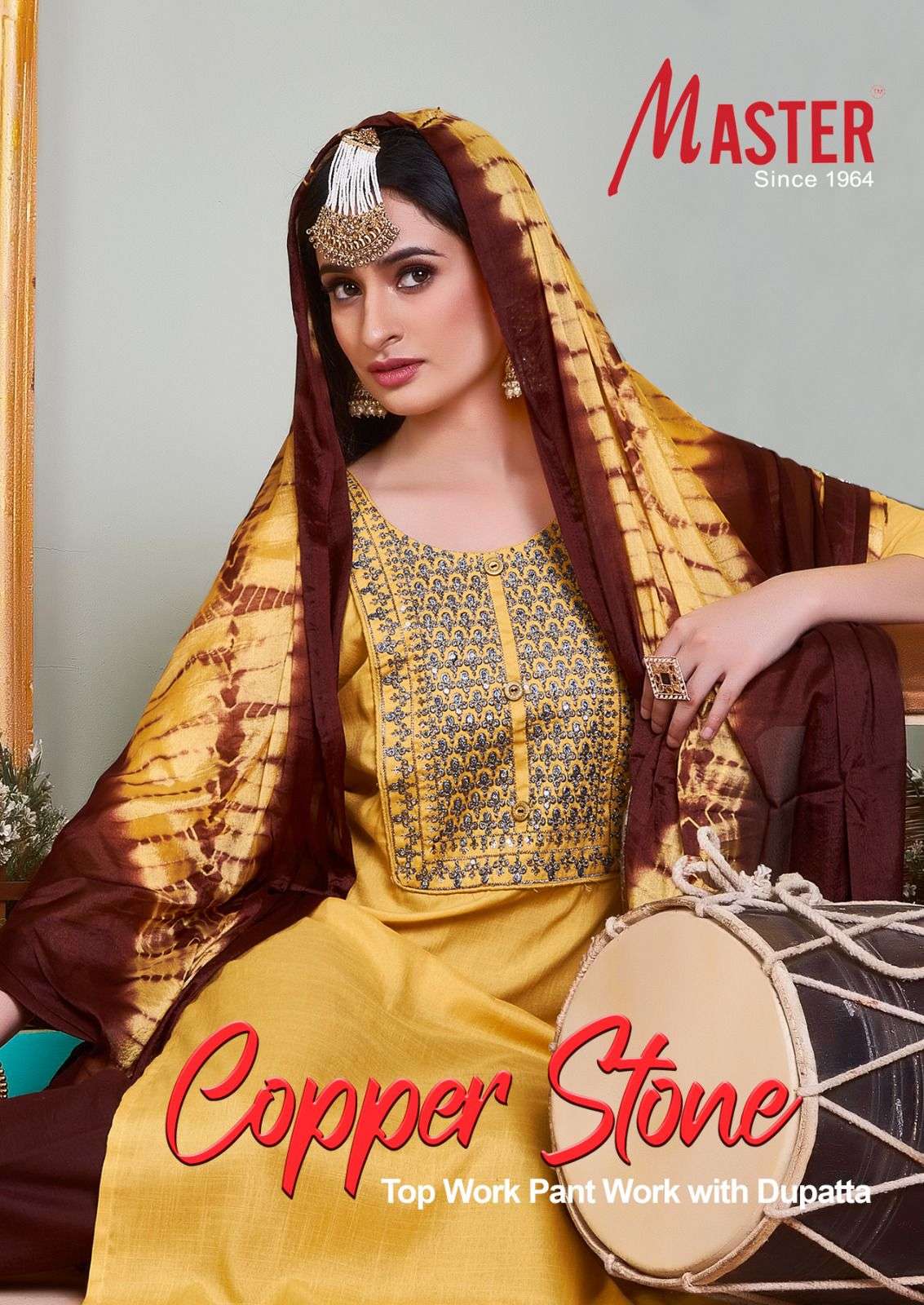 MASTER COPPER STONE PANT TWO TONE RAYON SEQ READYMADE SUIT CATALOG WHOLESALER BEST RATE