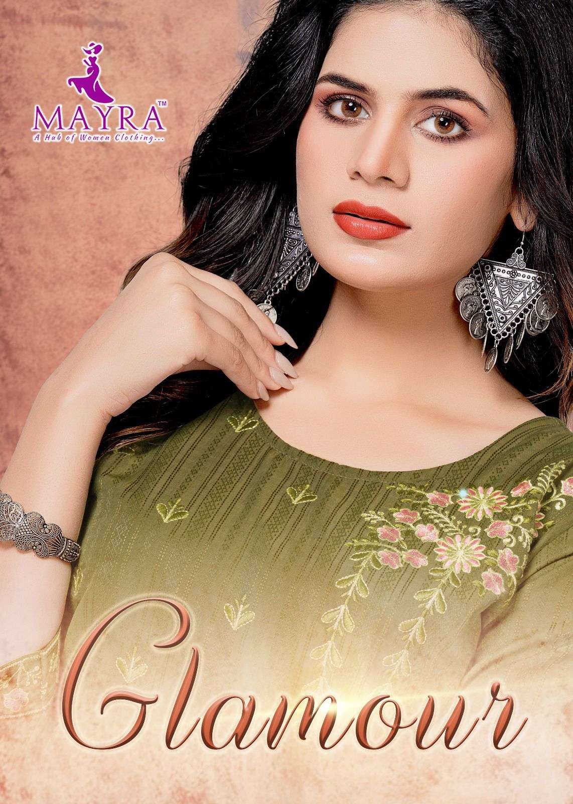 MAYRA GLAMOUR Fancy bombay Viscose fabrics KURTI CATALOG WHOLESALER BEST RATE