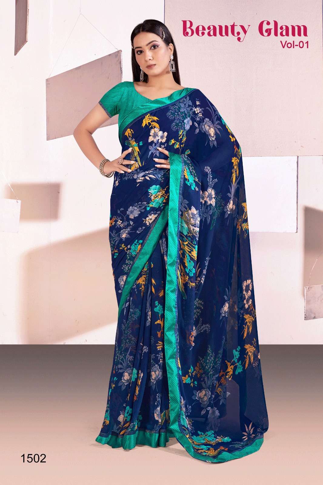 mintorsi beauty glam weightless printed designer fancy sarees