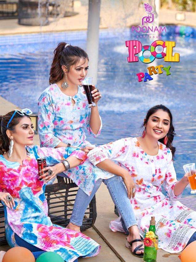pool party by poonam cotton fancy kurti holi special