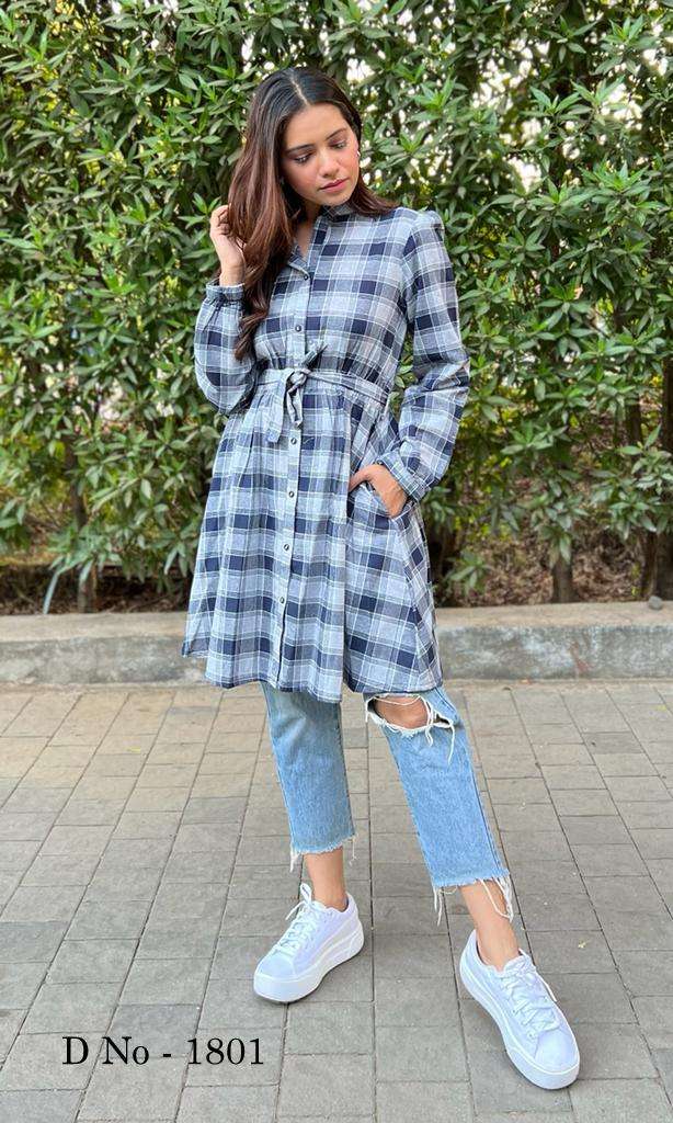 pr 1801 design soft cotton elasticated waist with belt tops combo set