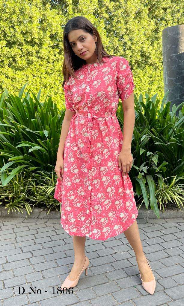 pr 1806 design cotton with pockets frock pattern combo sets 