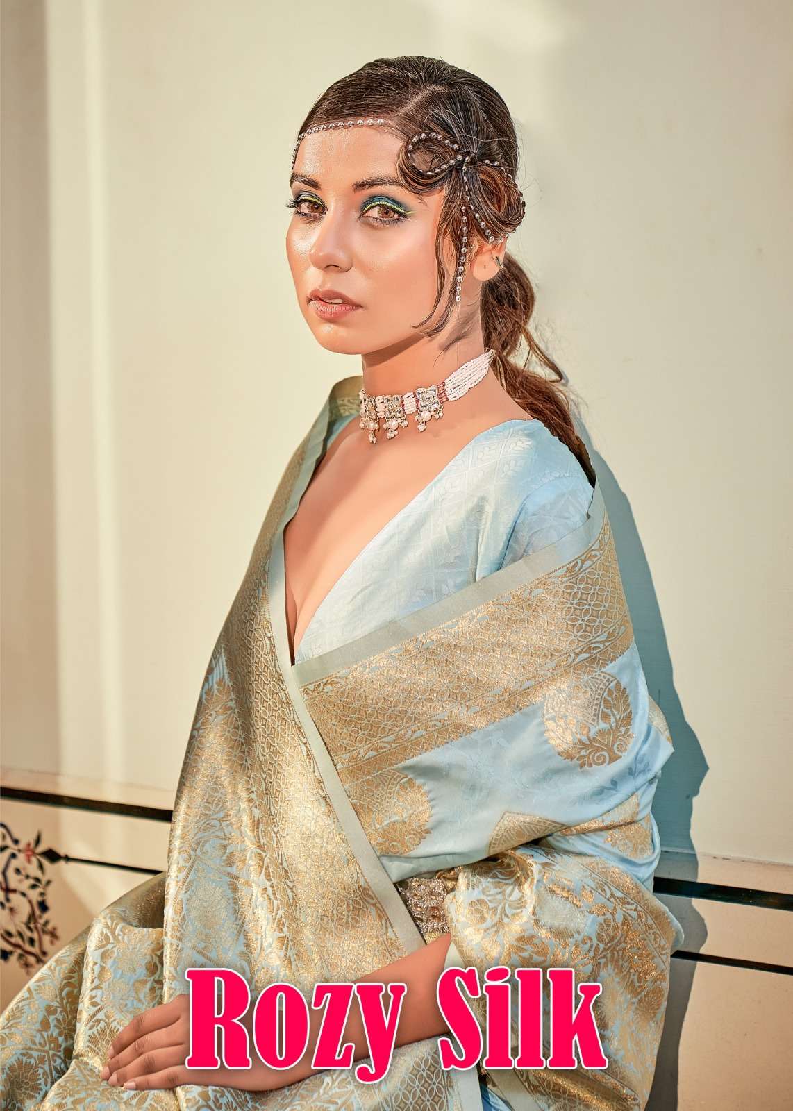 pr rozy silk Banarasi Butta Silk with Zari Weaving sarees 