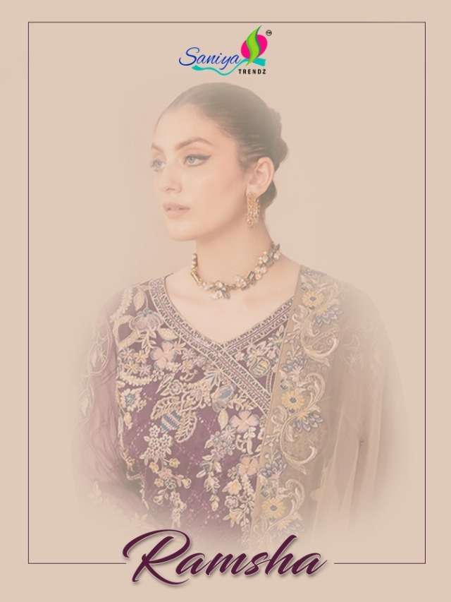 ramsha 21 by saniya trendz georgette pakistani fancy dress materials