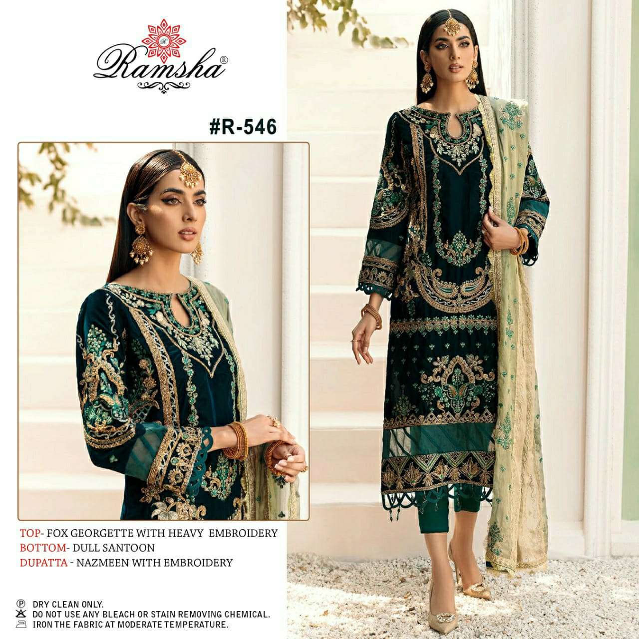 ramsha 546 single design pakistani suit 