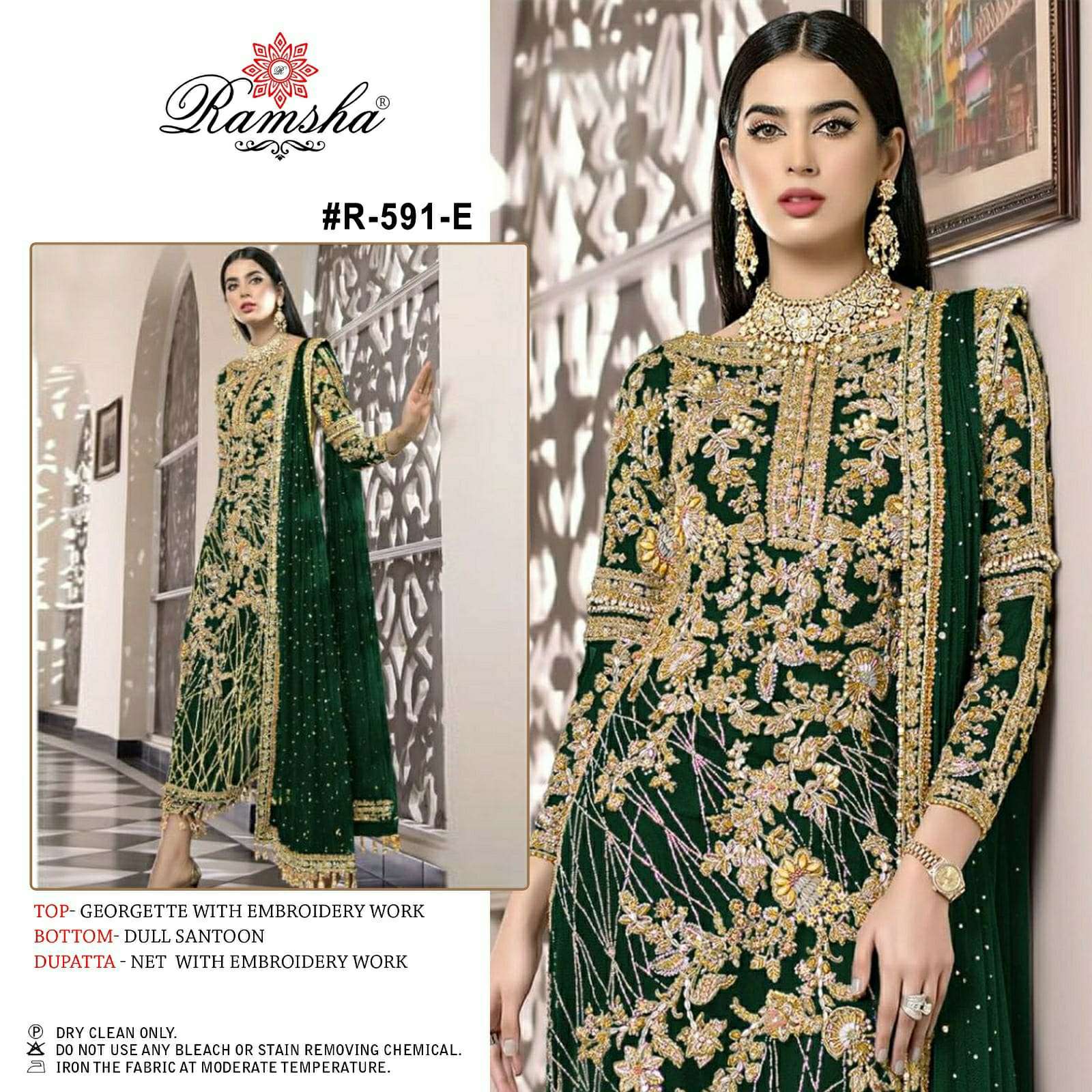 ramsha 591 nx heavy embroidery pakistani designer suits