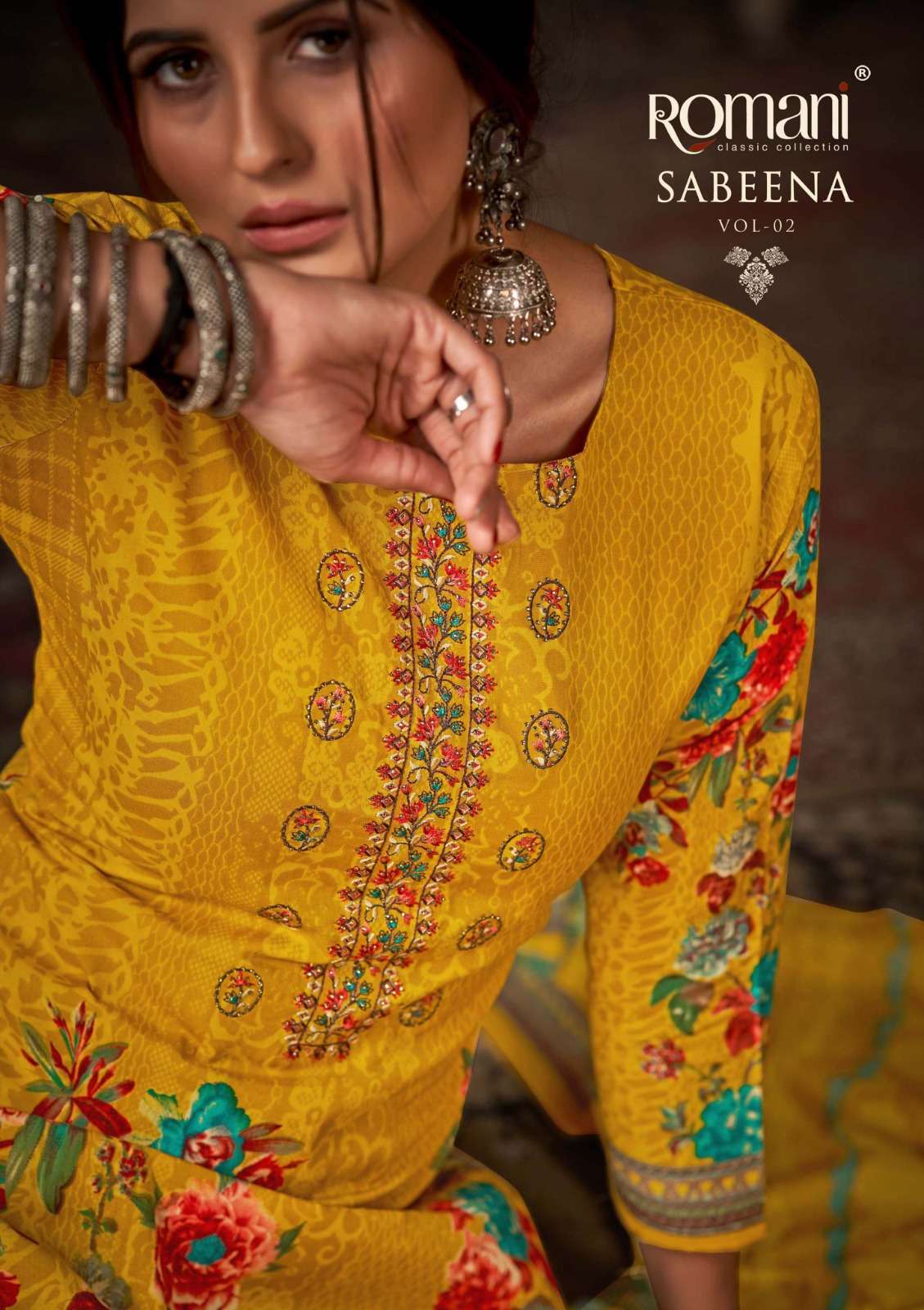 romani sabeena vol 2 cotton casual wear fancy salwar kameez