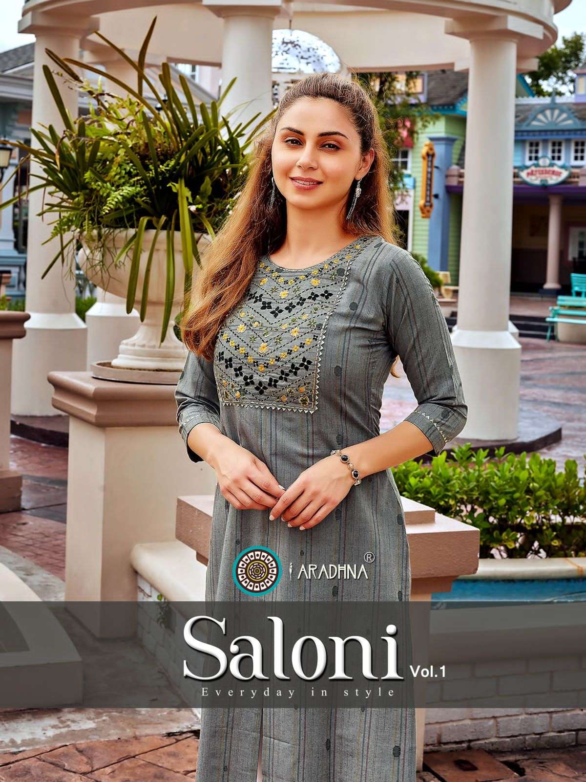 saloni vol 1 by aradhna cotton work casual wear kurtis
