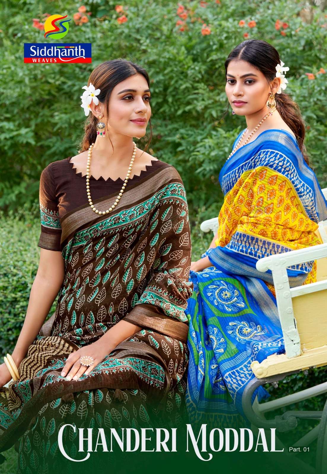 siddhanth weave chanderi moddal cotton sarees collection