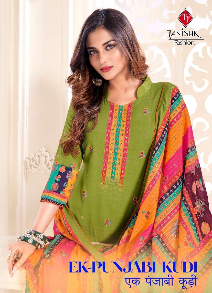 tanishk fashion ek punjabi kudi muslin digital printed fancy salwar kameez