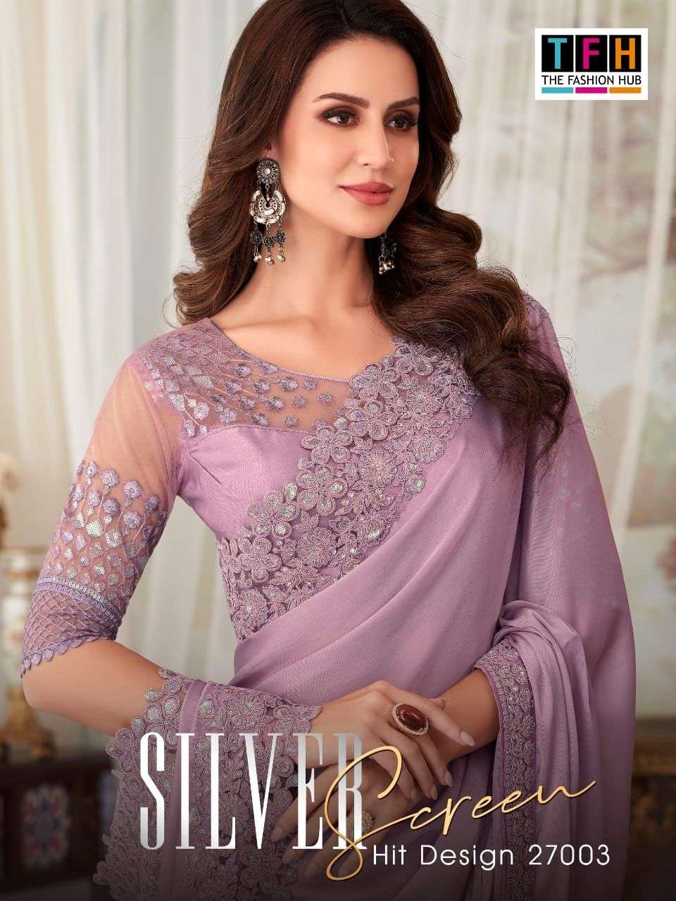 tfh silver screen 27003 silk designer wedding fancy sarees