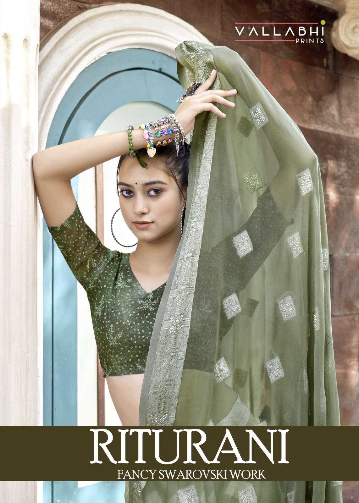 vallabhi prints riturani Georgette jacquard butta sarees 