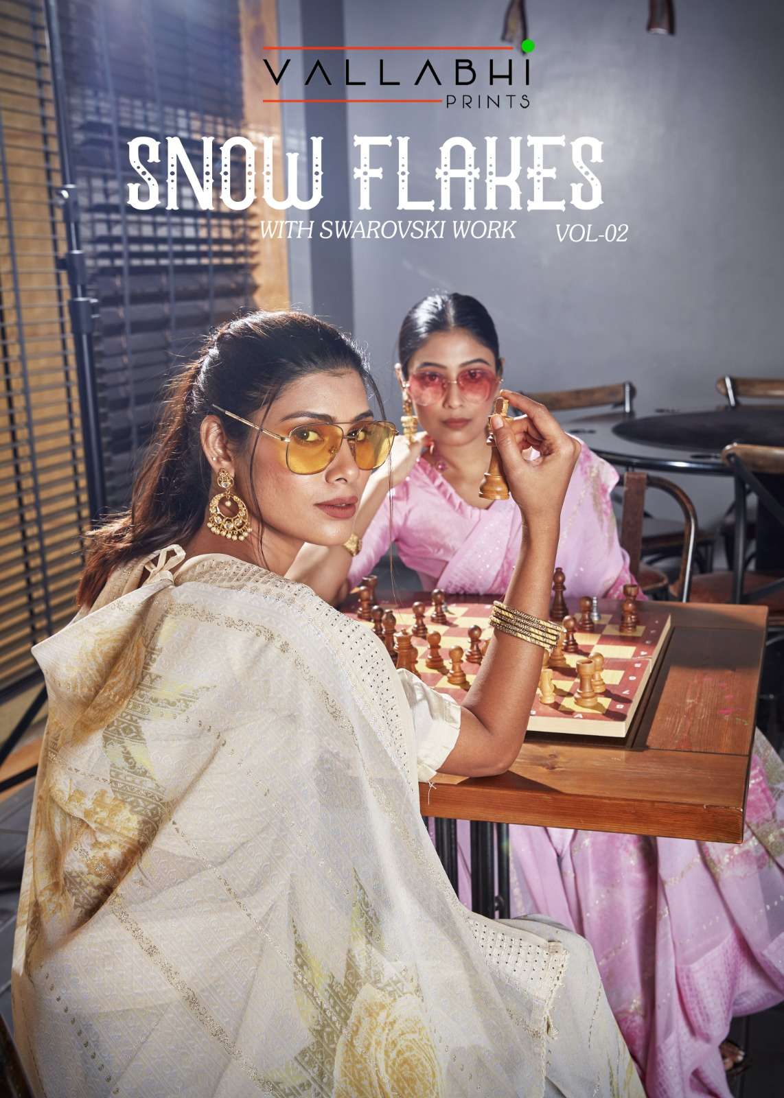 vallabhi snow flakes vol 2 georgette printed ethnic stylish sarees