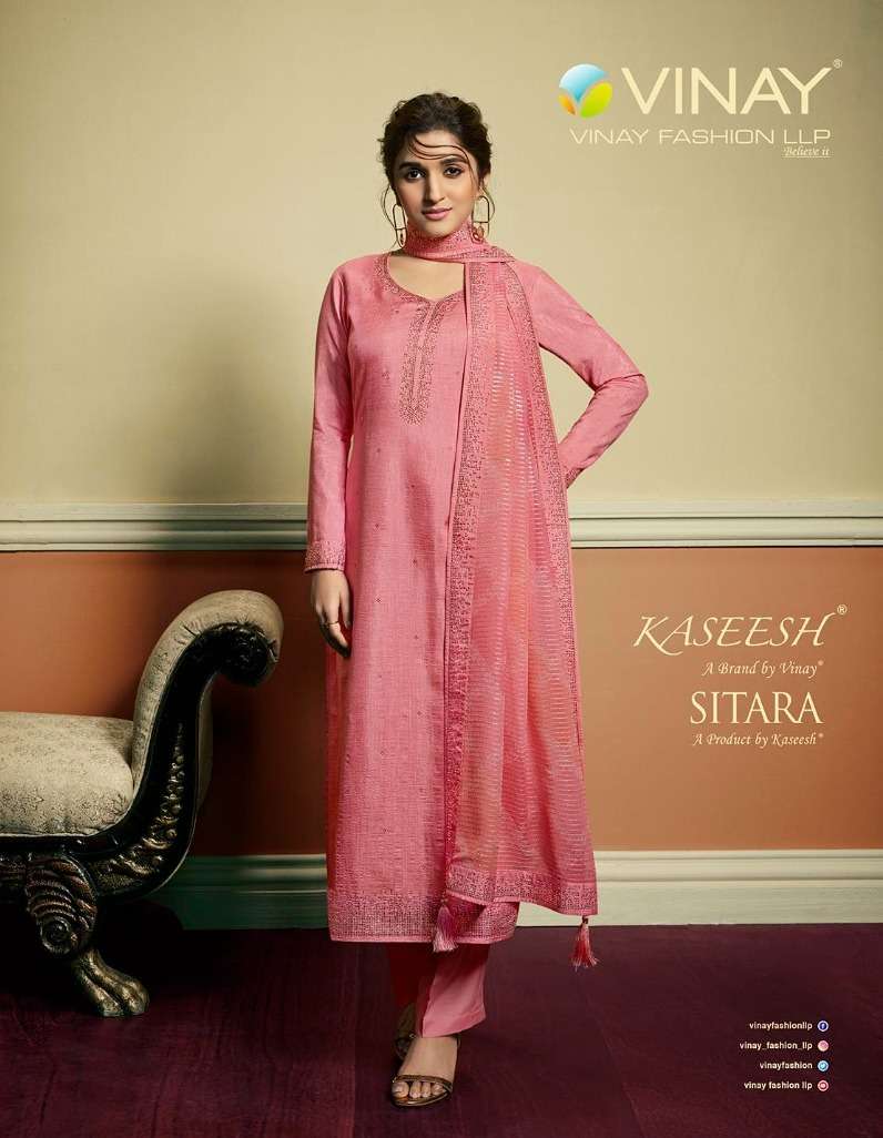 vinay fashion kaseesh sitara dola silk beautiful salwar kameez
