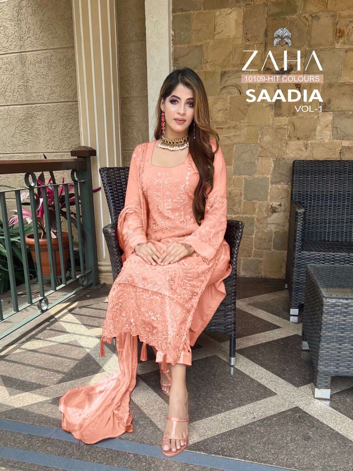 zaha saadia vol 1 10109 hit designs pakistani designer salwar kameez