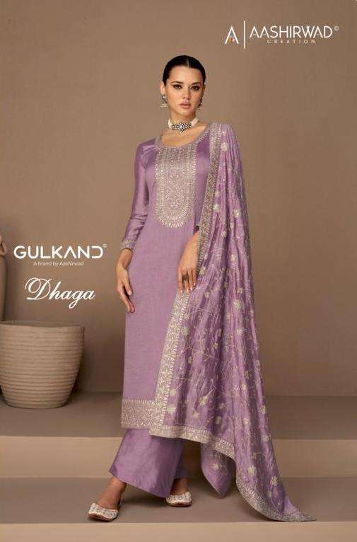 aashirwad creation gulkand dhaga premium silk pakistani suit collection