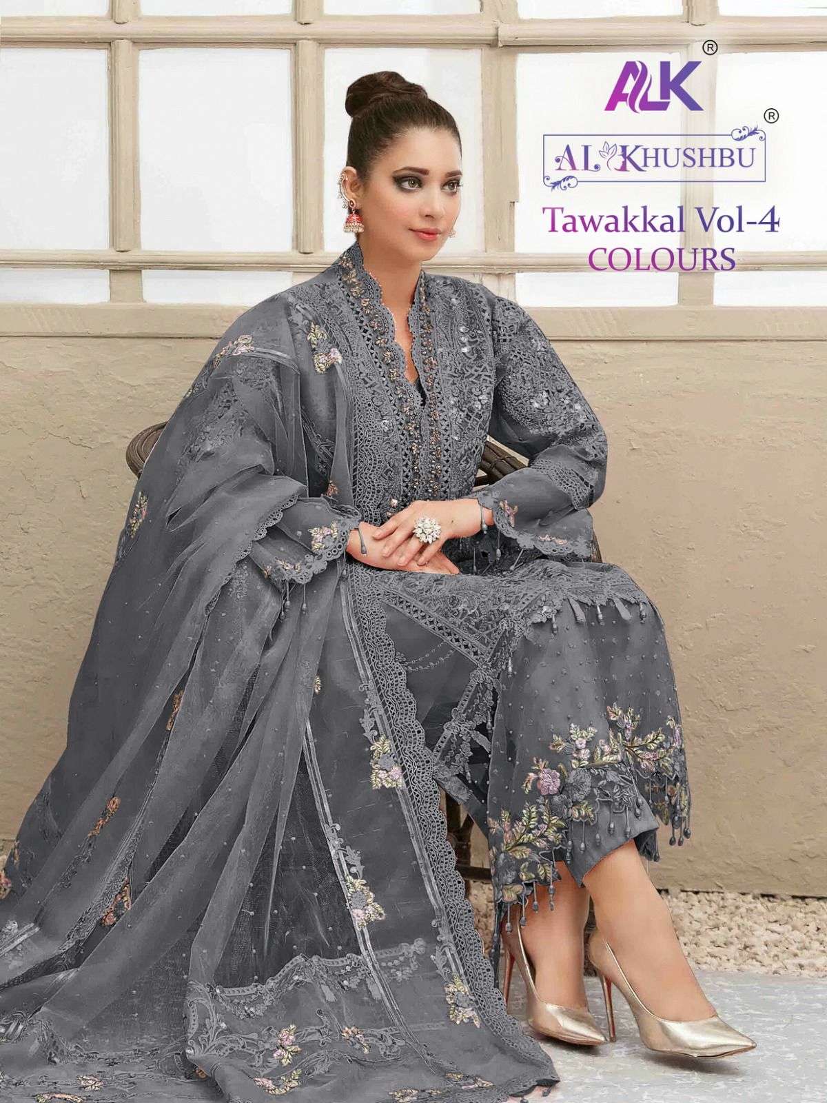 al khushbu tawakkal vol 4 3028 design paksitani dress collection 