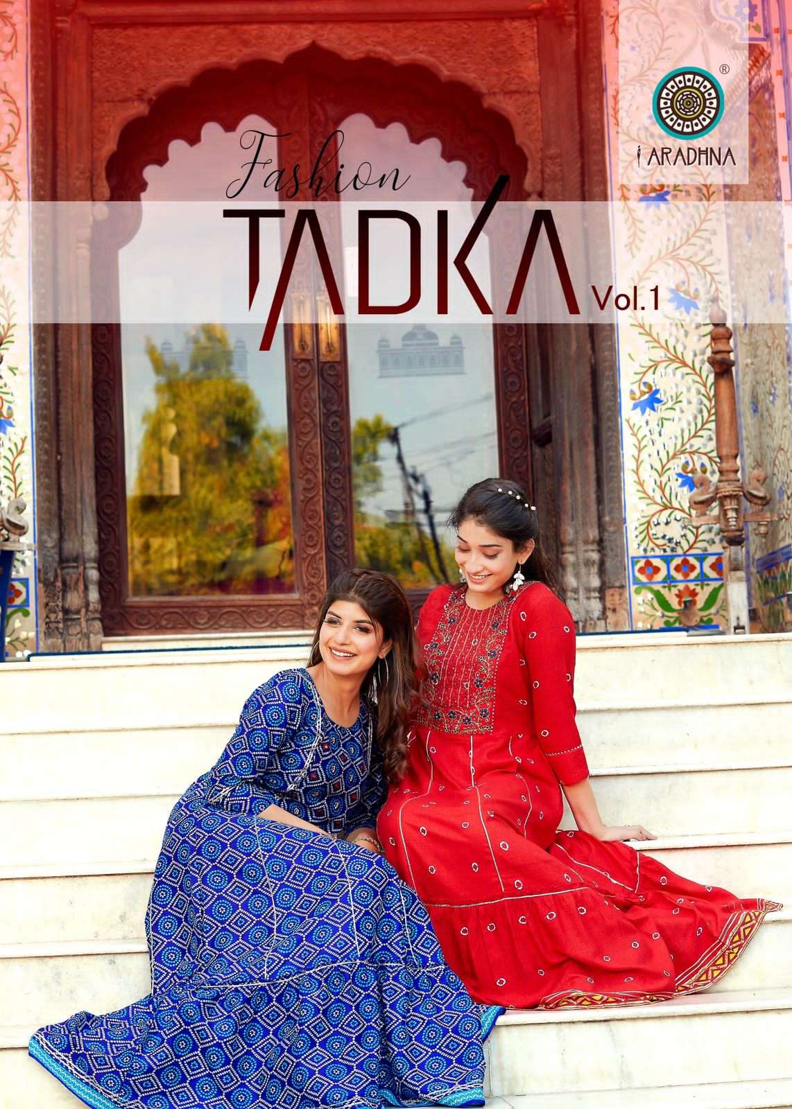 aradhna new collection fashion tadka vol 1 fancy sibhori rayon readymade long gown