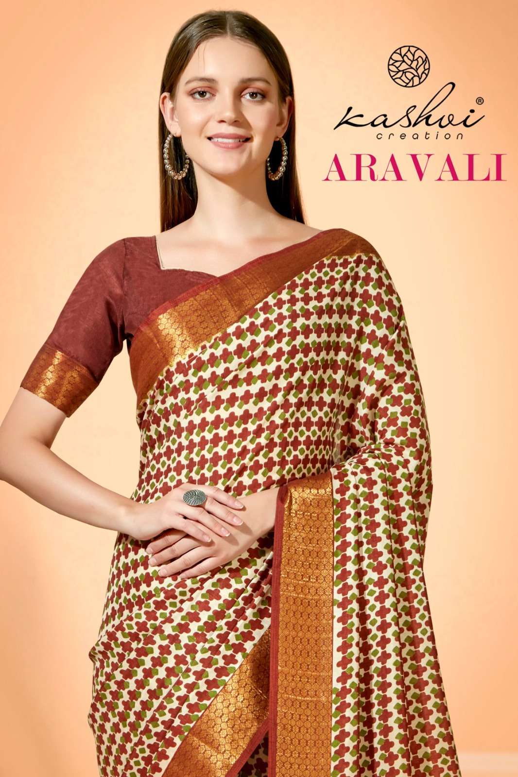 aravali by kashvi creation printed fancy sarees collection