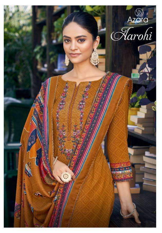 azara 47001-47008 present aarohi cotton designer printed salwar kameez collection 