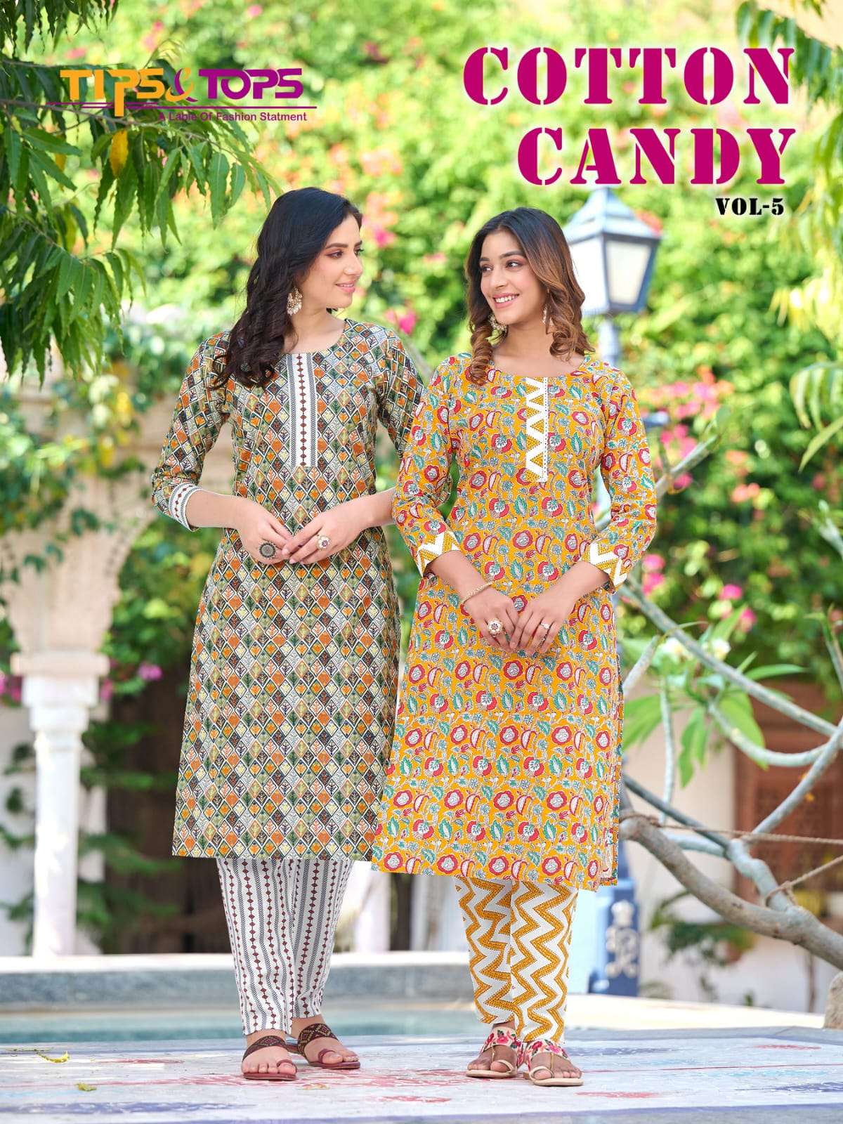 cotton candy vol 5 by tips & tops readymade summer special fancy kurti with bottom