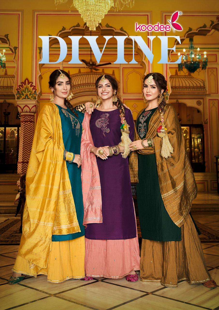 divine by koodee readymade chinon with embroidery 3 peice salwar kameez