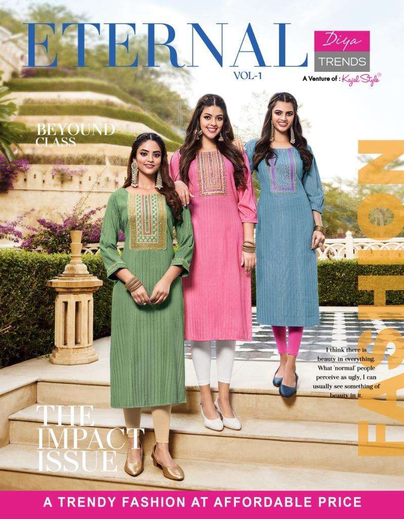 diya trends eternal simple readymade kurtis wholesale 