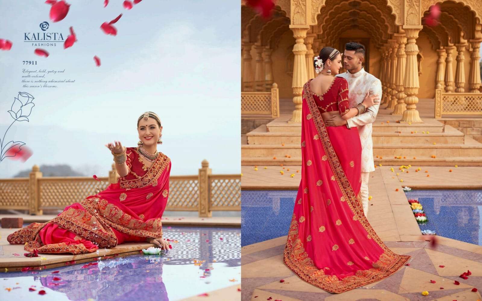 gruhlaxmi 3 by kalista fashion embroidery wedding wear sarees