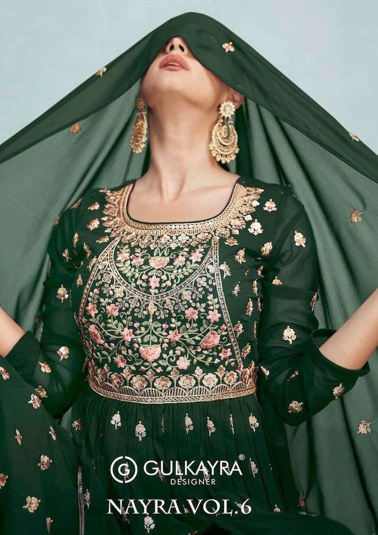 gulkayra designer nayra vol 6 free size georgette wedding collection pakistani suit