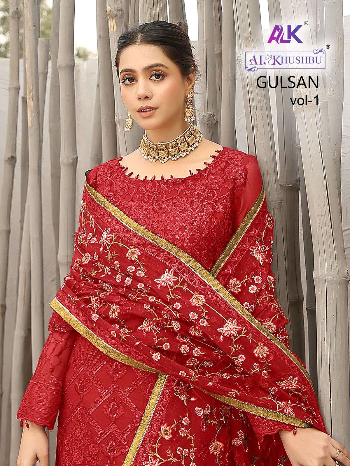 gulsan vol 1 by al khushbu georgette embroidery pakistani salwar kameez