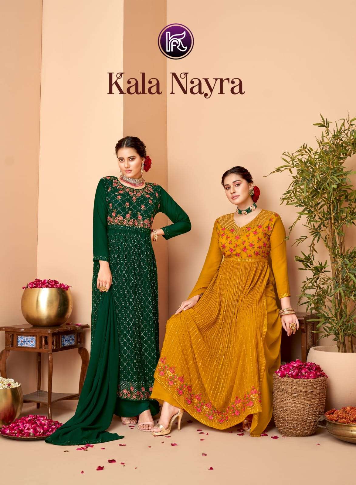 kala fashion present kala nayra georgette plazzo style readymade nyra salwar kameez