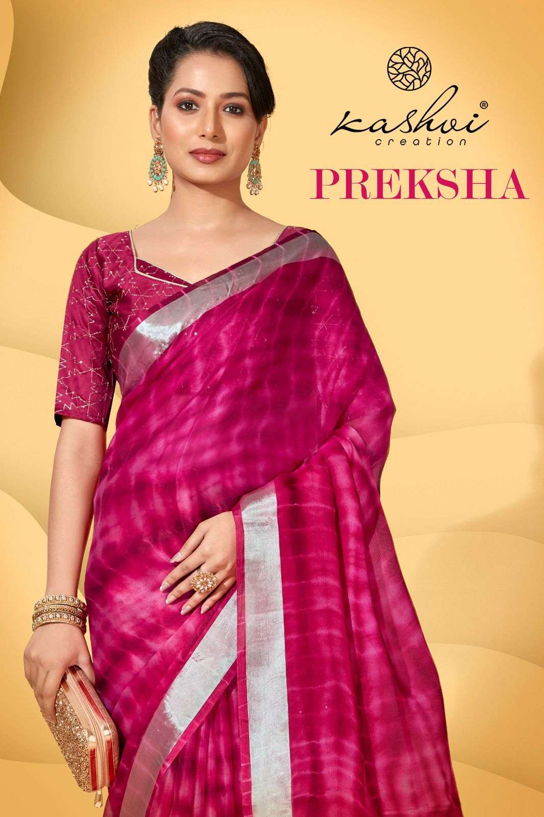 kashvi creation preksha georgette sarees wholesale 