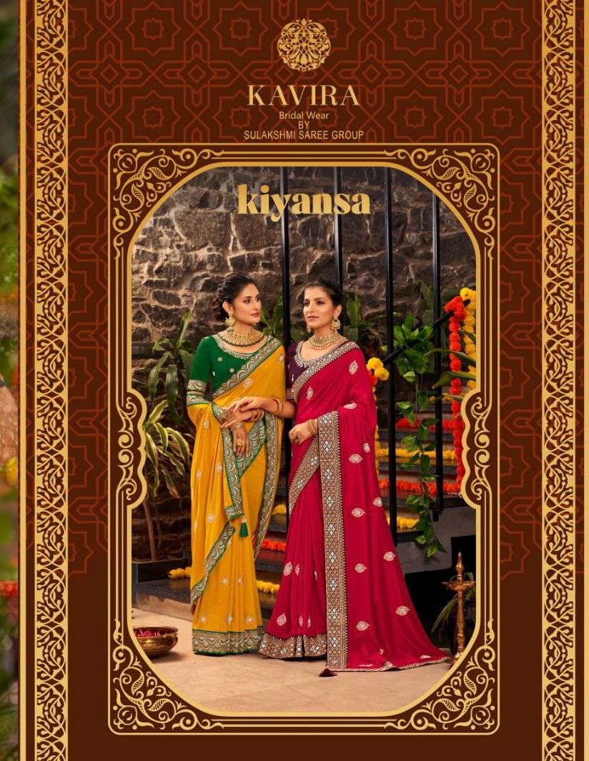 kavira kiyansa designer vichitra unstitched sarees 